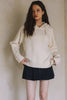 KNIT HOODIE SWEATER T0013: OLIVE