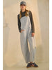 Pinstriped Barrel-Leg Overalls