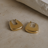 Lucia Hoops | Gold Geometric Angular Hoop Earrings