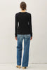Ribbed Cotton Round Neck Basic Top