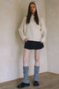 KNIT HOODIE SWEATER T0013: OLIVE