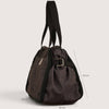 Faux Suede Large Shoulder Bag – Black (Cene)