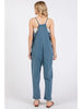 Washed Roll-up Jumpsuit