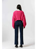 Cropped Button-Down Knit Cardigan