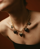 Vintage Heart Chain Necklace | Multi-Charm Necklace